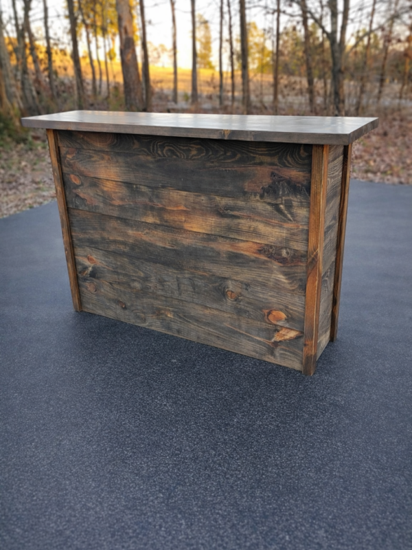 6ft Rustic Dark Walnut Bar